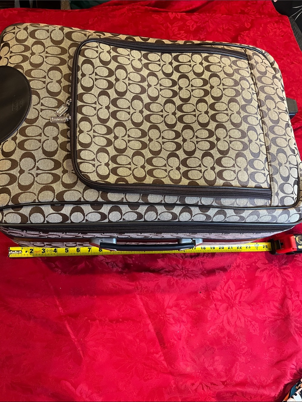 Coach Signature Canvas Carry-On in Brown and Tan - Picture 9 of 16
